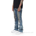 Hight Quality Designers Stacted Fit Denim Jeans